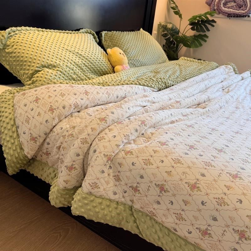 特厚毛毯加厚豆豆绒被子芯冬季床上用保暖纱布夹棉绒毯子加绒厂家,床上用品,化纤被,淘宝优惠券,粉丝福利购,淘宝优惠卷