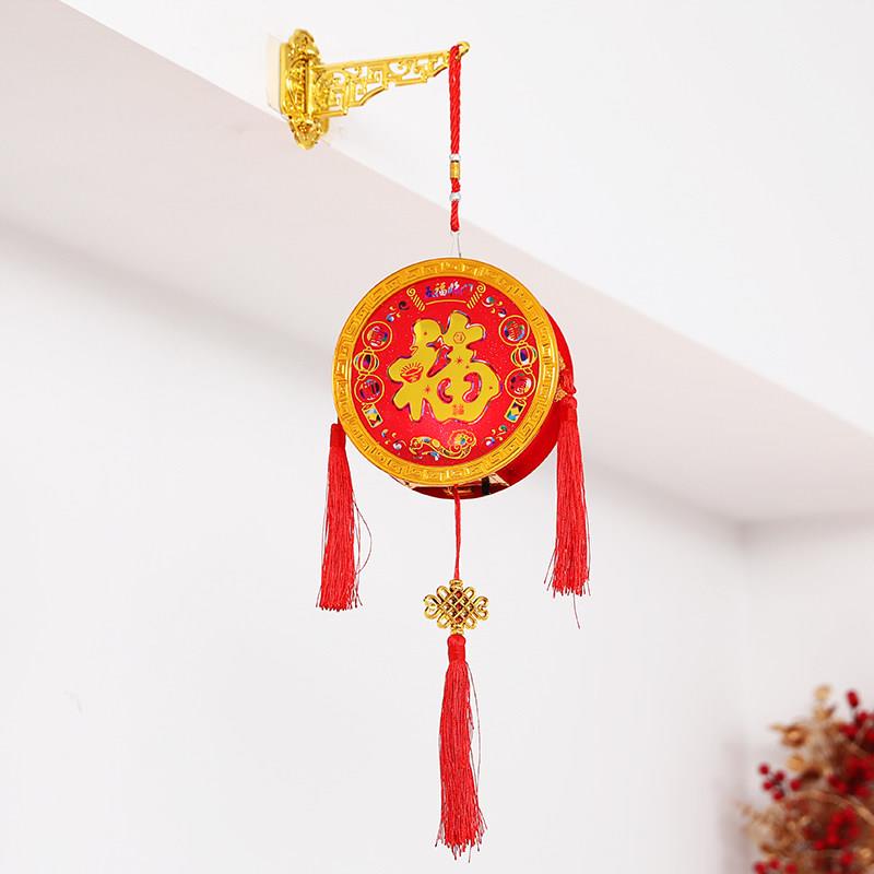 新年春节装饰品福字复古风发光小红灯笼挂饰儿童宫灯场景布置挂件