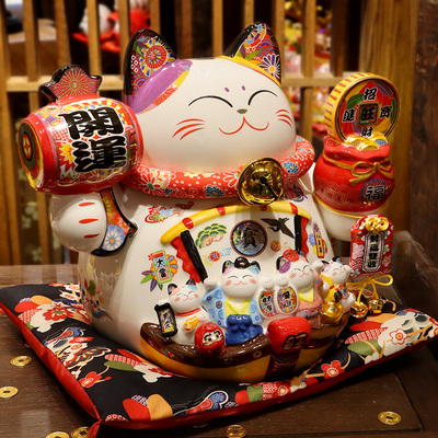 招财猫摆件存钱罐店铺收银台家居2022新款超大号乔迁新居开业礼品