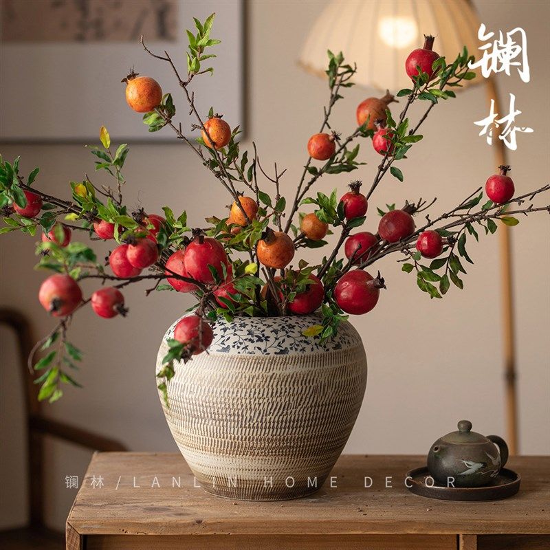 新中式复古陶瓷花瓶景德镇禅意民宿客厅插花玄关入户家居装饰摆件,家居饰品,花瓶,淘宝优惠券,粉丝福利购,淘宝优惠卷
