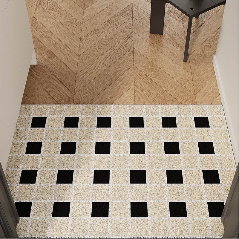 几何简约格子入户门地垫丝圈防滑脚垫地毯进门垫子玄关门口可裁剪,居家布艺,入户地垫,淘宝优惠券,粉丝福利购,淘宝优惠卷