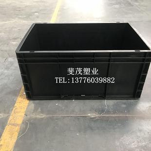 EU4628防静电周转箱 厂家直销长方形塑料箱 黑灰快递物流塑料筐