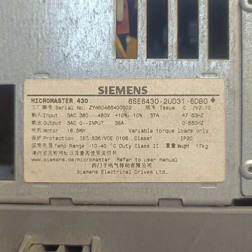 议价6SE6430-2UD31-8DB0