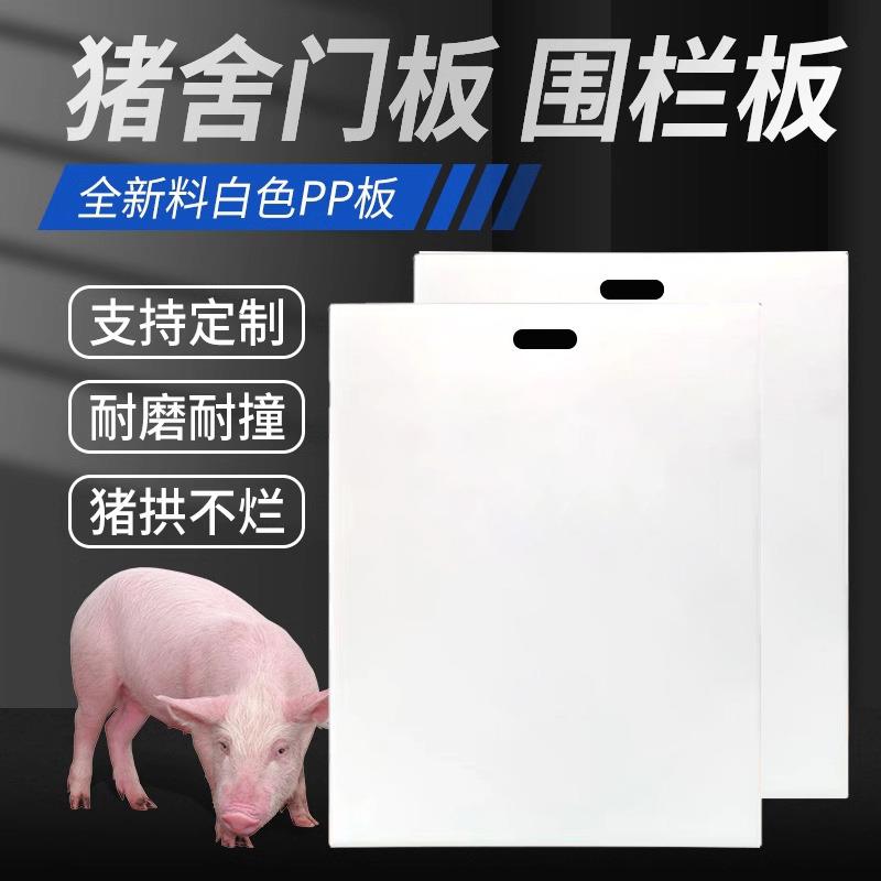 白色PP猪栏门板耐啃咬塑料耐撞塑胶板耐腐蚀猪舍硬板猪圈胶板