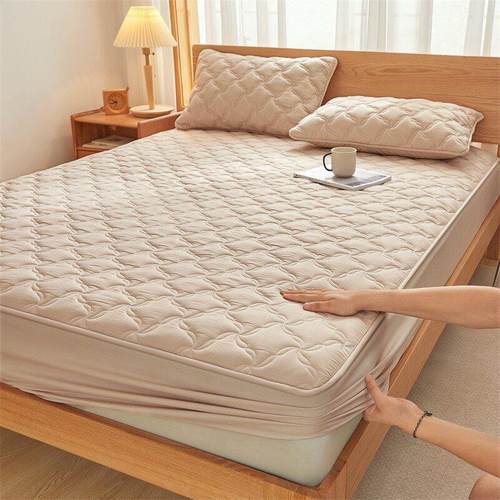 A类水洗棉床笠大豆加厚夹棉床套床单套席梦思床垫保护罩床罩四季