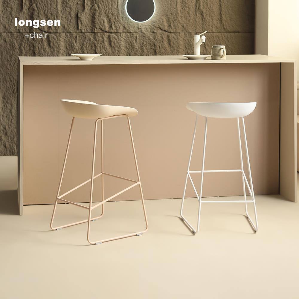 北欧现代吧椅简约高吧台椅咖啡厅高脚凳铁艺酒吧高脚凳家用高脚椅
