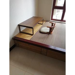 水曲柳实木榻榻米炕沿原木默认发平板型炕沿 质询可做色漆抠L型