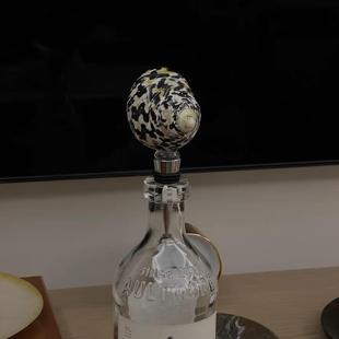 天然海螺红酒塞酒瓶水壶家居餐桌复古艺术风瓶塞装 一枚橙 饰摆件