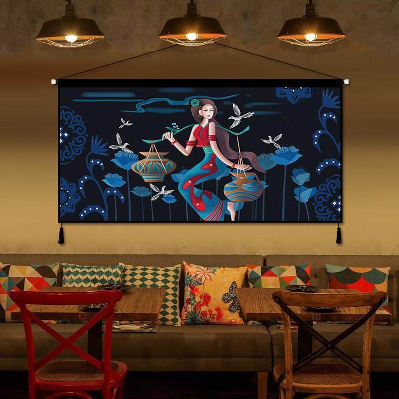 民族风布艺挂画 画挂布背景布少数民族挂毯布画 画客厅卧室民宿墙,居家布艺,挂毯/壁毯,淘宝优惠券,粉丝福利购,淘宝优惠卷