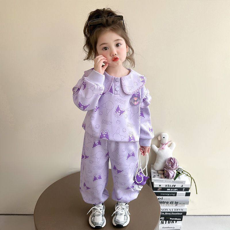 女童春秋款库洛米套装2025新款洋气时髦小女孩春装卫衣休闲两件套,童装/婴儿装/亲子装,儿童运动套装,淘宝优惠券,粉丝福利购,淘宝优惠卷