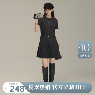 背心连衣裙夏叠穿短款 AIRIQI黑色无袖 收腰小个子赫本裙AY42LQ626