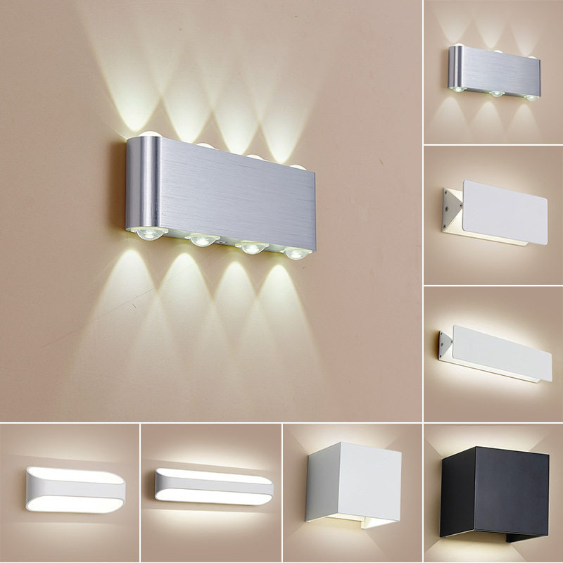 户外防水LED铝材旋转壁灯创意床头简约现代镜前灯过道楼梯墙壁灯