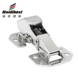 加厚明装4寸橱柜桥型铰链 青蛙弹子铰链免开孔槽柜门家具缓冲合页