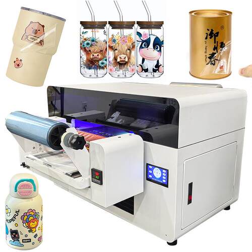 全新升级数码UV板卷一体打印机4050CM可打印水晶标贴纸亚克力制品