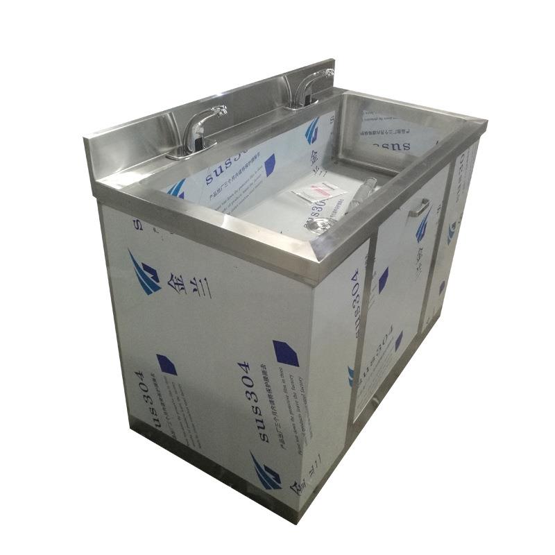 厂家供应 304不锈钢双人水槽洗手池 尺寸定 制