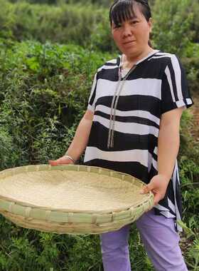 贵州产地手工商用簸箕竹编制品门店装修品筛子粮食晒簸清洁编织