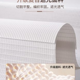 百叶窗帘厨房免打孔防油窗户专用遮光卫生间浴室遮挡防水柔纱卷帘