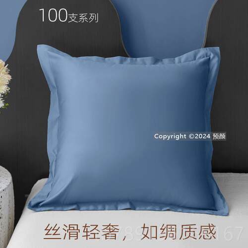 新款床上纯棉毛背套贡缎6060大靠靠枕套红色x65x65cm北欧大号磨抱