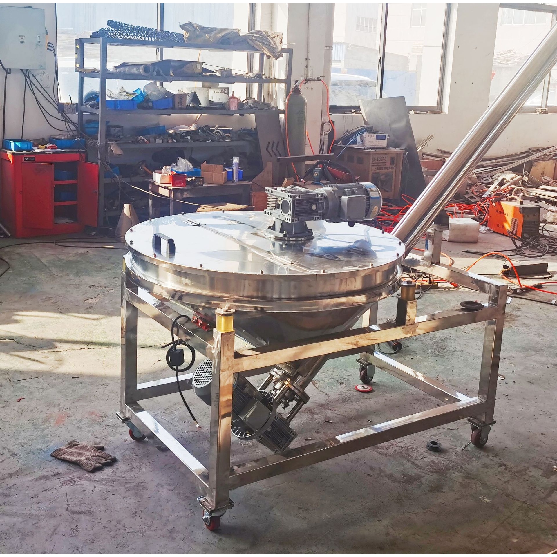 不锈钢螺旋加料机粉末螺旋上料机 化工物料全自动上料机