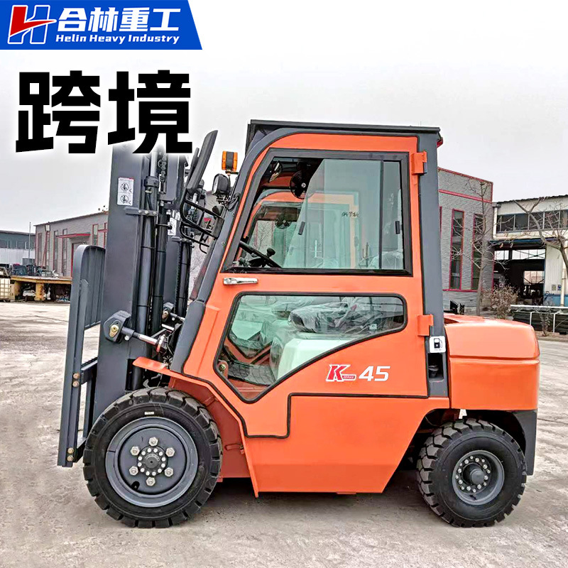 柴油叉车3吨四轮内燃座驾式5吨10吨液压升降堆高搬运叉车厂家跨境