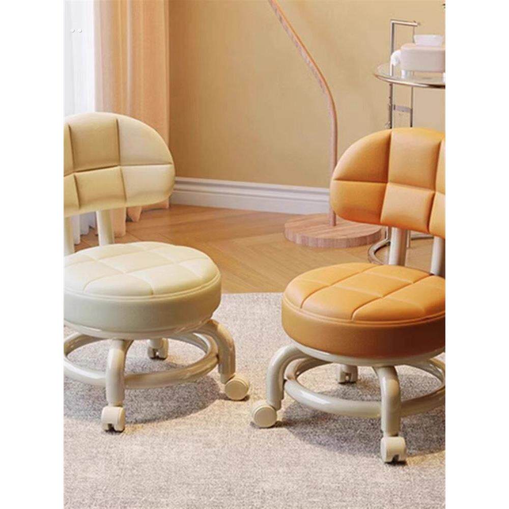 万能轮子小凳子家用滑轮低凳子儿童长凳带轮子的小椅子可移动的圆