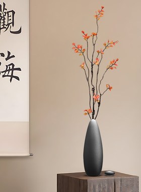 中古侘寂风玄关时来运转花瓶摆件电视柜壁龛细长装饰乔迁新家礼品