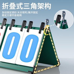记分牌台球计分牌比赛专用可翻页篮球乒乓球羽毛球掼蛋比分钢板款