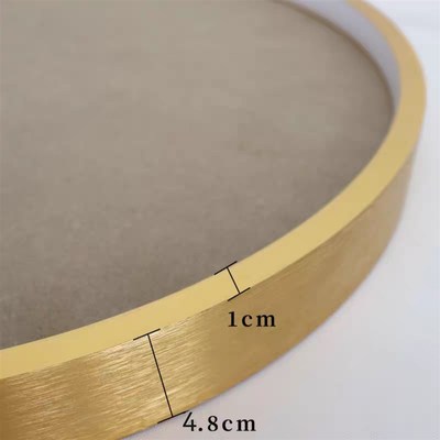 创意网红月牙灯框装饰画发光框圆形铝合金框LED灯画框灯挂墙相框