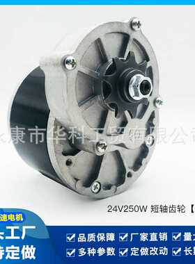自行车电动车改装机器设备电机24V250W有刷直流减速MY1016Z2电摩