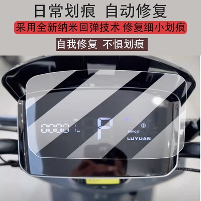 适用于绿源S60电动车仪表膜新款S60保护膜S六显示屏幕非钢化膜摩托液晶盘贴膜电瓶车脚垫防水罩配件灯纸