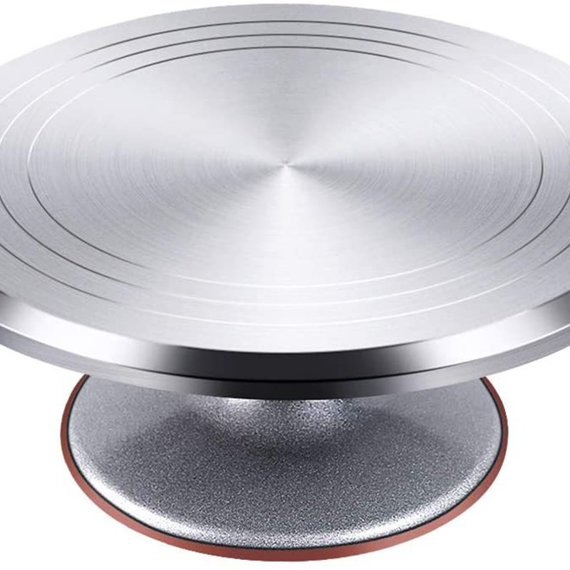 Baking12寸铝合金裱花转台蛋糕转盘 陶艺铸铝裱花台 带锁蛋糕转台