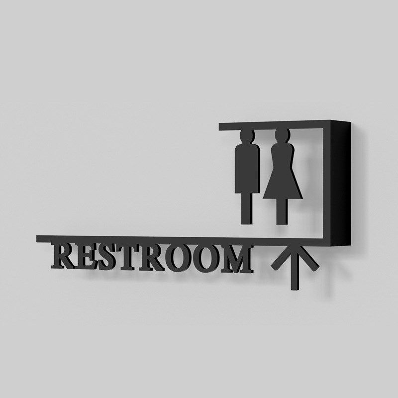 亚克力洗手间指示牌创意酒店卫生间创意标志牌公司男女厕所标识牌