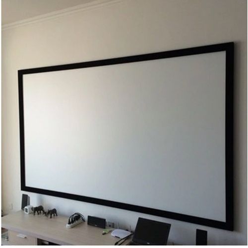 画框幕布超窄边100寸150寸120寸金属黑晶抗光幕布画框幕布壁挂幕