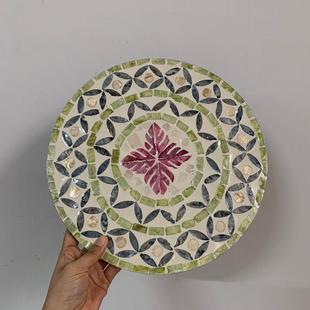 彩贝壳餐垫防烫桌垫高档轻奢手工贝壳垫隔热餐桌垫高级贝母杯垫