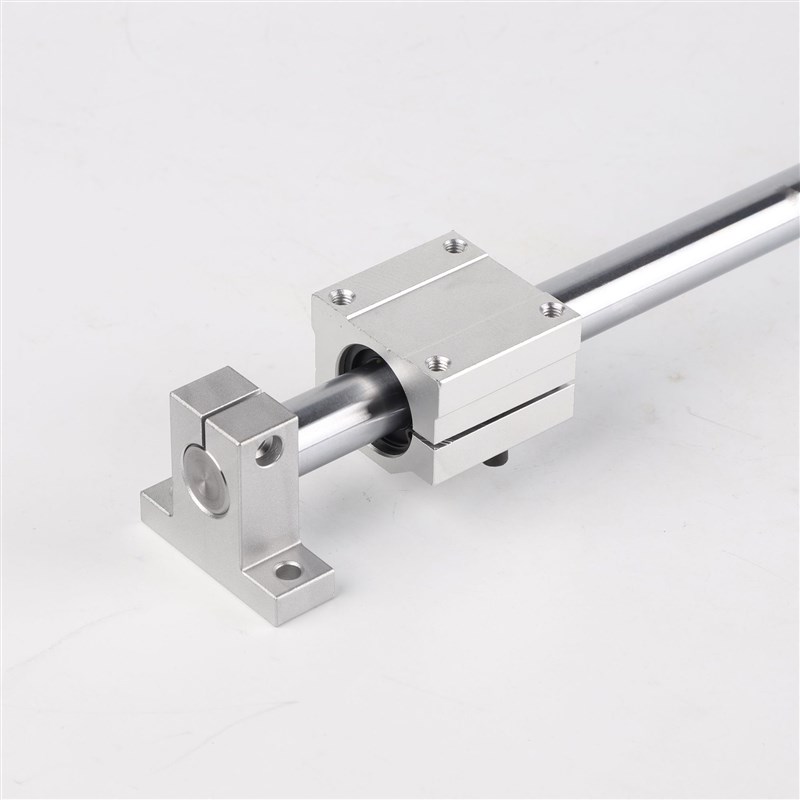碳钢镀铬直线导轨SBR10-50光轴+铝托圆柱滑轨硬轴轴承钢滑块 滑台