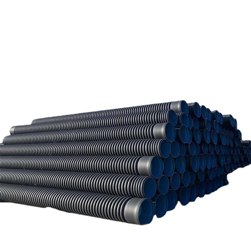 厂家PN10工业排污农业灌溉pe波纹管绝缘聚乙烯HDPE双壁波纹管
