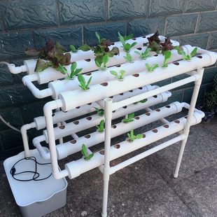 无土栽培设备家庭阳台庭院水培蔬菜种植机自动循环多层花架 管道式