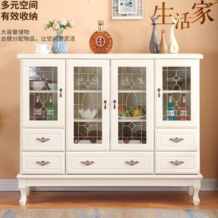 包邮 酒柜欧式 酒柜隔断柜多用储物柜茶水柜 餐边柜实木 橱柜中式