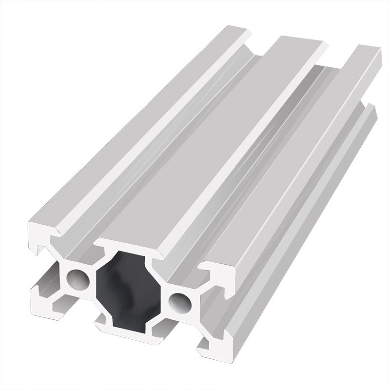 欧标2040V槽银白铝型材 2040v-slotV槽铝打印机白色氧化滑槽轨道