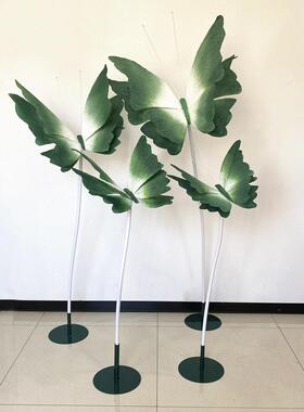 大型婚礼背景墙装饰蝴蝶纸花道具蝴蝶美陈橱窗布置仿真花纸艺花