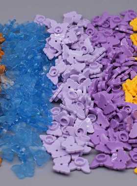 手作球填充国产积木小颗粒动物场景昆虫蝴蝶95828花朵配饰拼装