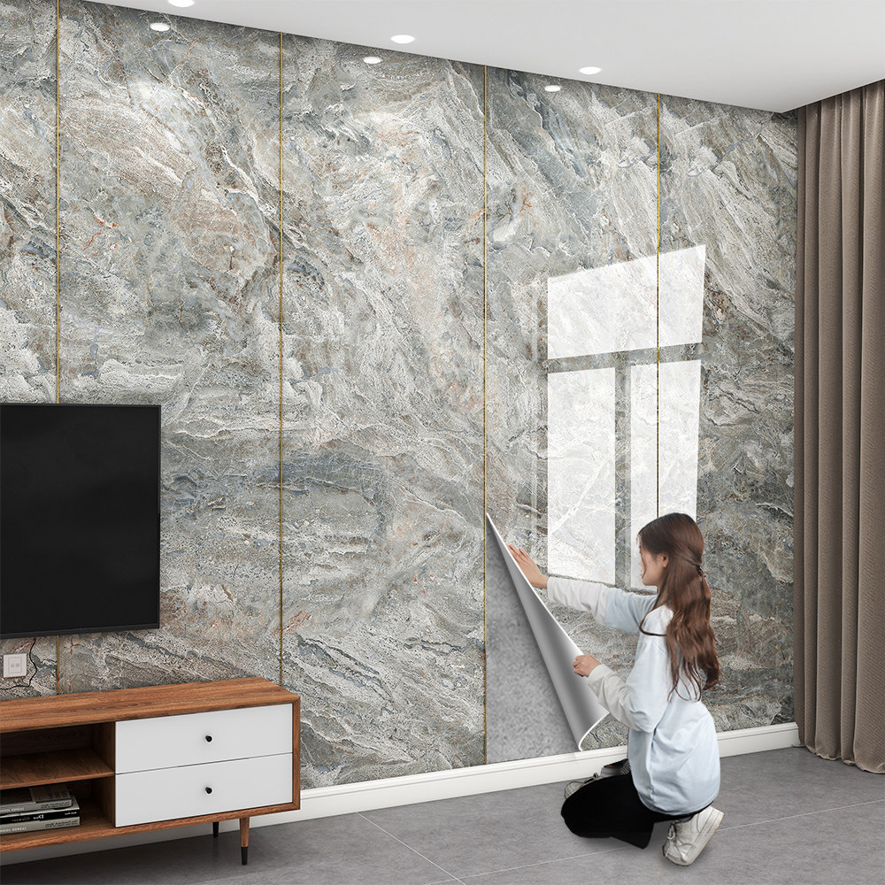 墙纸自粘防水防潮墙壁贴纸电视背景墙面遮丑N装饰大理石仿瓷砖墙,家居饰品,瓷砖贴,淘宝优惠券,粉丝福利购,淘宝优惠卷