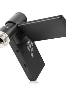 高清120d0倍4寸屏手持便携式电子显微镜拍照测量维修放大镜带偏光