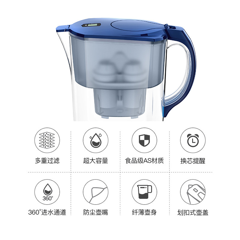 德国倍世BWT乐家滤水壶家用净水器4L过J滤水壶过滤器自来水净水杯