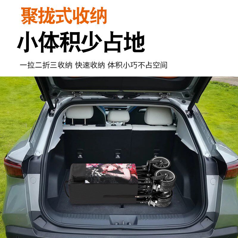 钓鱼手拉车大号黑j坑战车聚拢折叠户外便携拉杆小推车钓鱼专用拖