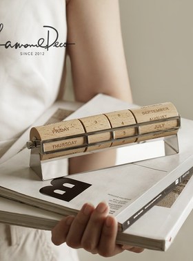 LD万年历木质台历日n历家居客厅新年装饰桌面茶几摆件生日乔迁礼