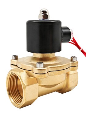 常闭型电磁阀水阀气阀l控制阀2W160-15黄铜AC220V节能防水DN25/20