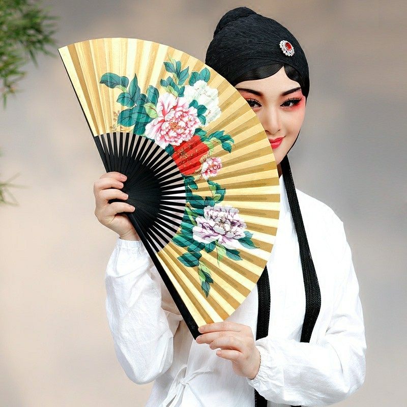 吉善扇子折扇中国风戏曲扇子泥金折扇京剧越剧贵S妃醉酒表演扇纸