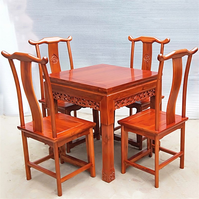 全实木八仙桌中堂小户型家用正方形餐桌农村老款仿古四方形饭桌子