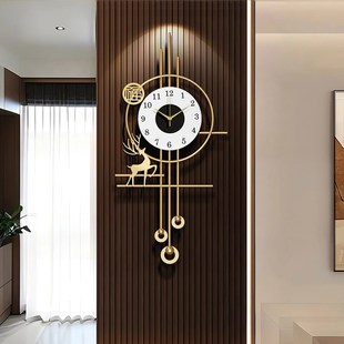 格栅挂钟2025新款时钟挂钟客厅装饰挂墙K钟表简约现代创意时钟挂
